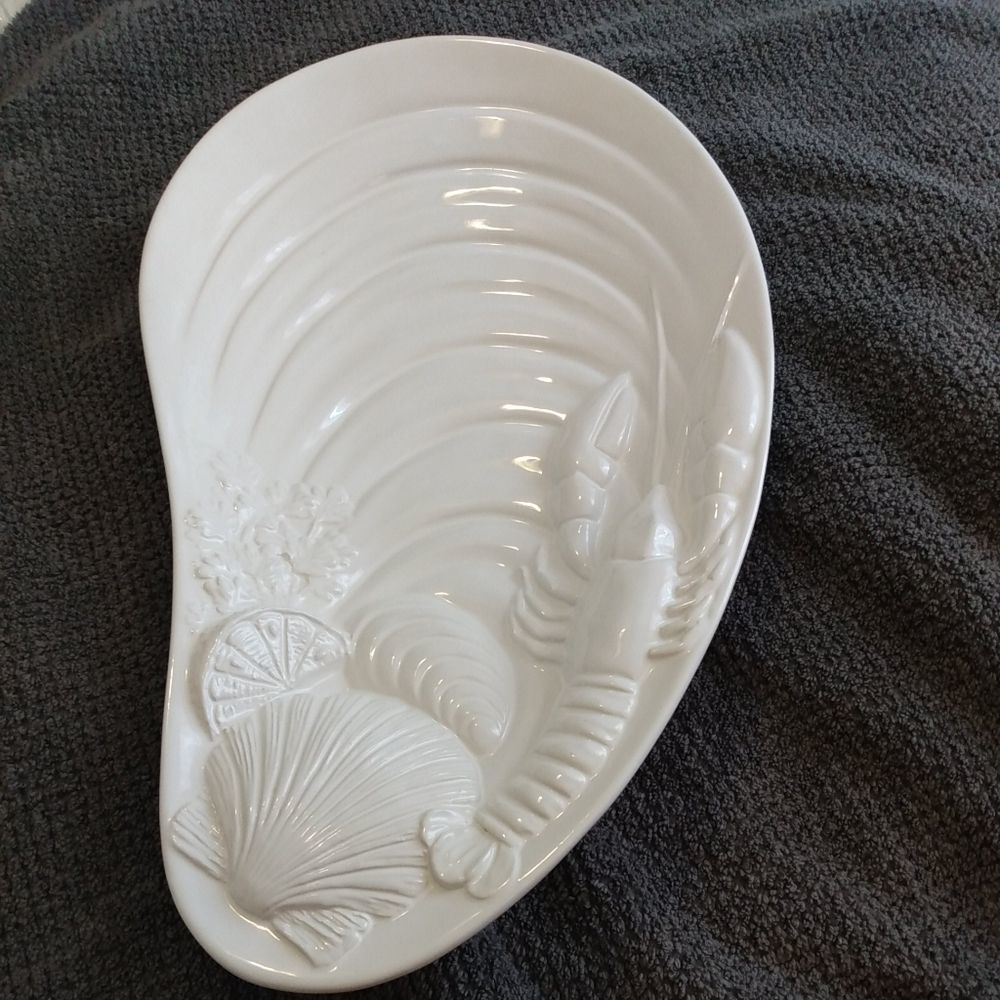 6- La Ceramic Made in Italy Seafood Bowls/ Platters 16X9 1/2 Beautiful!